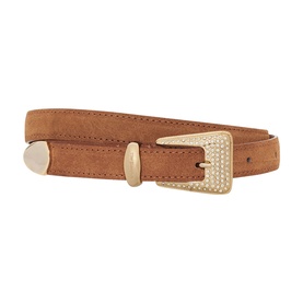 Western Buckle Suede Belt