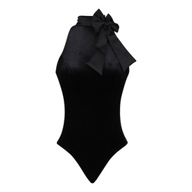 Blair Velvet Bow Bodysuit