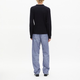 Rib Knit Polo Cardigan