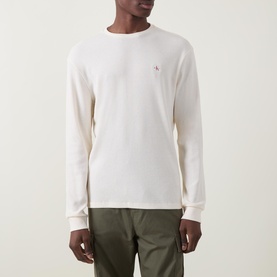 Monogram Logo Waffle Long-Sleeved T-Shirt