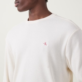 Monogram Logo Waffle Long-Sleeved T-Shirt