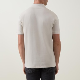Piqu&eacute; Monogram Logo Polo Shirt