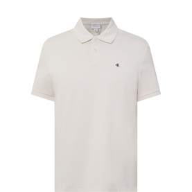 Piqu&eacute; Monogram Logo Polo Shirt