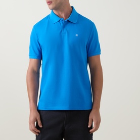 Piqu&eacute; Monogram Logo Polo Shirt
