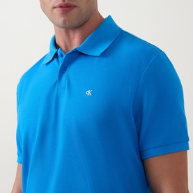Piqu&eacute; Monogram Logo Polo Shirt