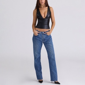 Catalina Faux Leather Top