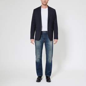 Mid-Rise Straight Leg Jeans