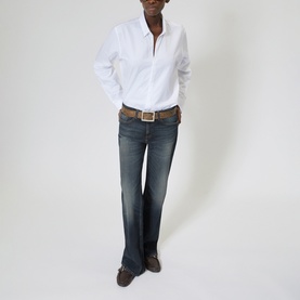 Abrasion Mid-Rise Bootcut Jeans