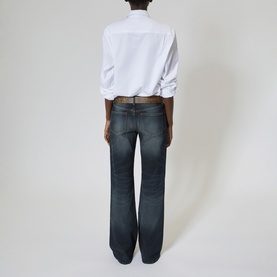 Abrasion Mid-Rise Bootcut Jeans