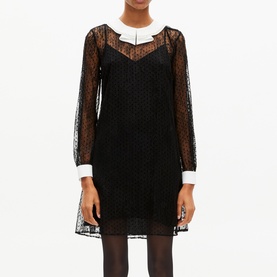 Lace Rhinestone Embellished Mini Dress