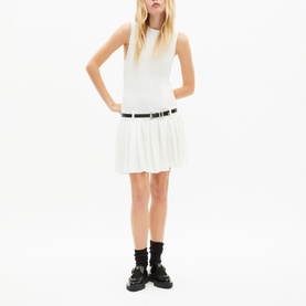 Pleated Knit Dress