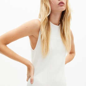 Pleated Knit Dress
