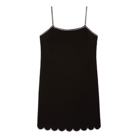 Rhinestone Trim Mini Dress