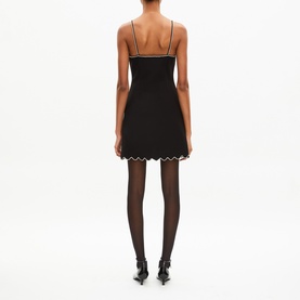 Rhinestone Trim Mini Dress