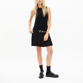 Pleated Knit Dress