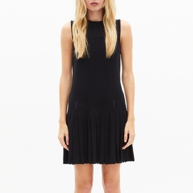 Pleated Knit Dress