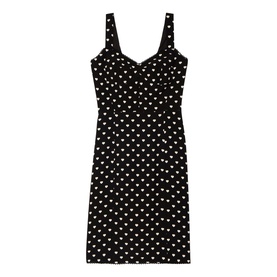 Heart Print Corset-Effect Dress
