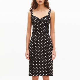 Heart Print Corset-Effect Dress