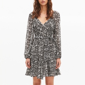 Zebra Wrap Dress