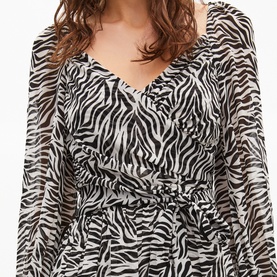 Zebra Wrap Dress