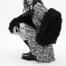 Zebra Wrap Dress