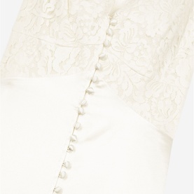 Lace Front Silk Dress