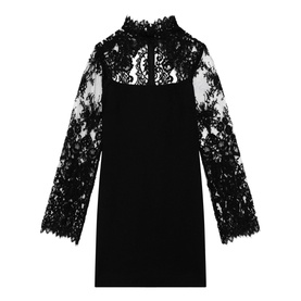 Lace Cut-Out Mini Dress