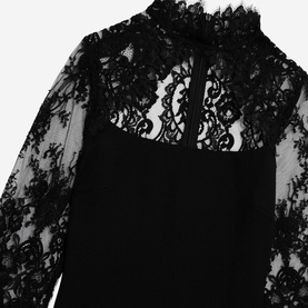 Lace Cut-Out Mini Dress