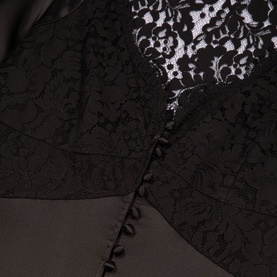 Lace Front Silk Dress