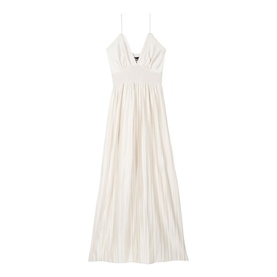 Smock Waist Pleated Dress