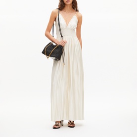 Smock Waist Pleated Dress