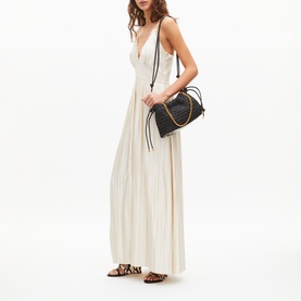 Smock Waist Pleated Dress