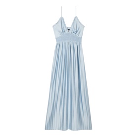 Smock Waist Pleated Dress