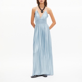 Smock Waist Pleated Dress