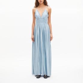 Smock Waist Pleated Dress