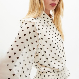 Heart Tiered Flared Dress