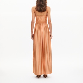 Smock Waist Pleated Dress