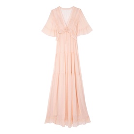 Tie Waist Ruffled Dress
