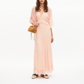 Tie Waist Ruffled Dress