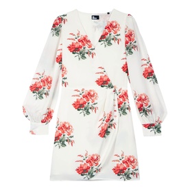 Floral Print Wrap Dress