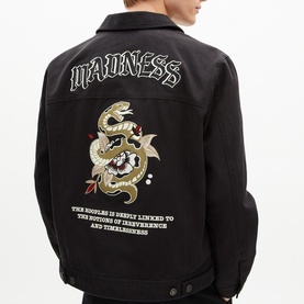 Snake Embroidery Logo Overshirt