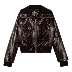 Vinyl Effect Faux Leather Jacket