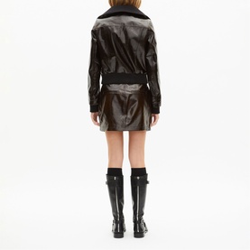 Vinyl Effect Faux Leather Jacket