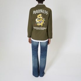 Snake Embroidery Logo Overshirt