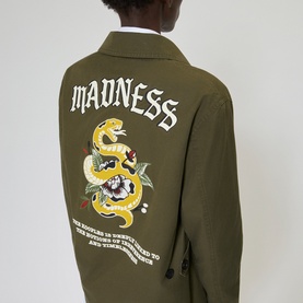 Snake Embroidery Logo Overshirt