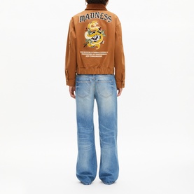Snake Embroidery Logo Overshirt
