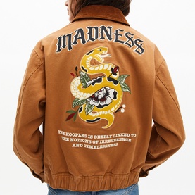 Snake Embroidery Logo Overshirt