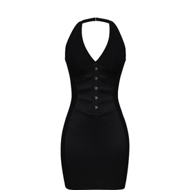 Lia Satin Waist Cinch Mini Dress