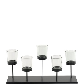 Five Glass Candle Holder