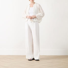 Clarino Sheer Polka Dot Bomber